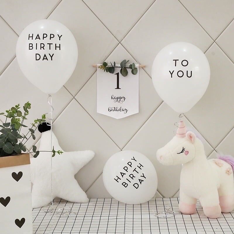 [kèm bơm+ keo] set bóng tone pastel trang trí sinh nhật