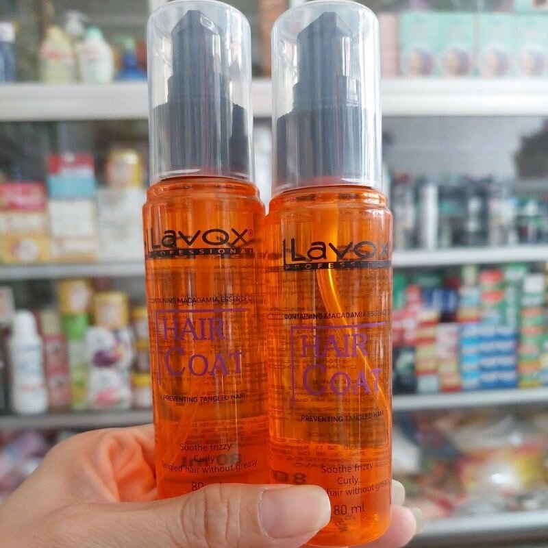 Tinh dầu dưỡng bóng mượt và chống rối tóc lavox vòi xịt 80ml, thơm dễ chịu