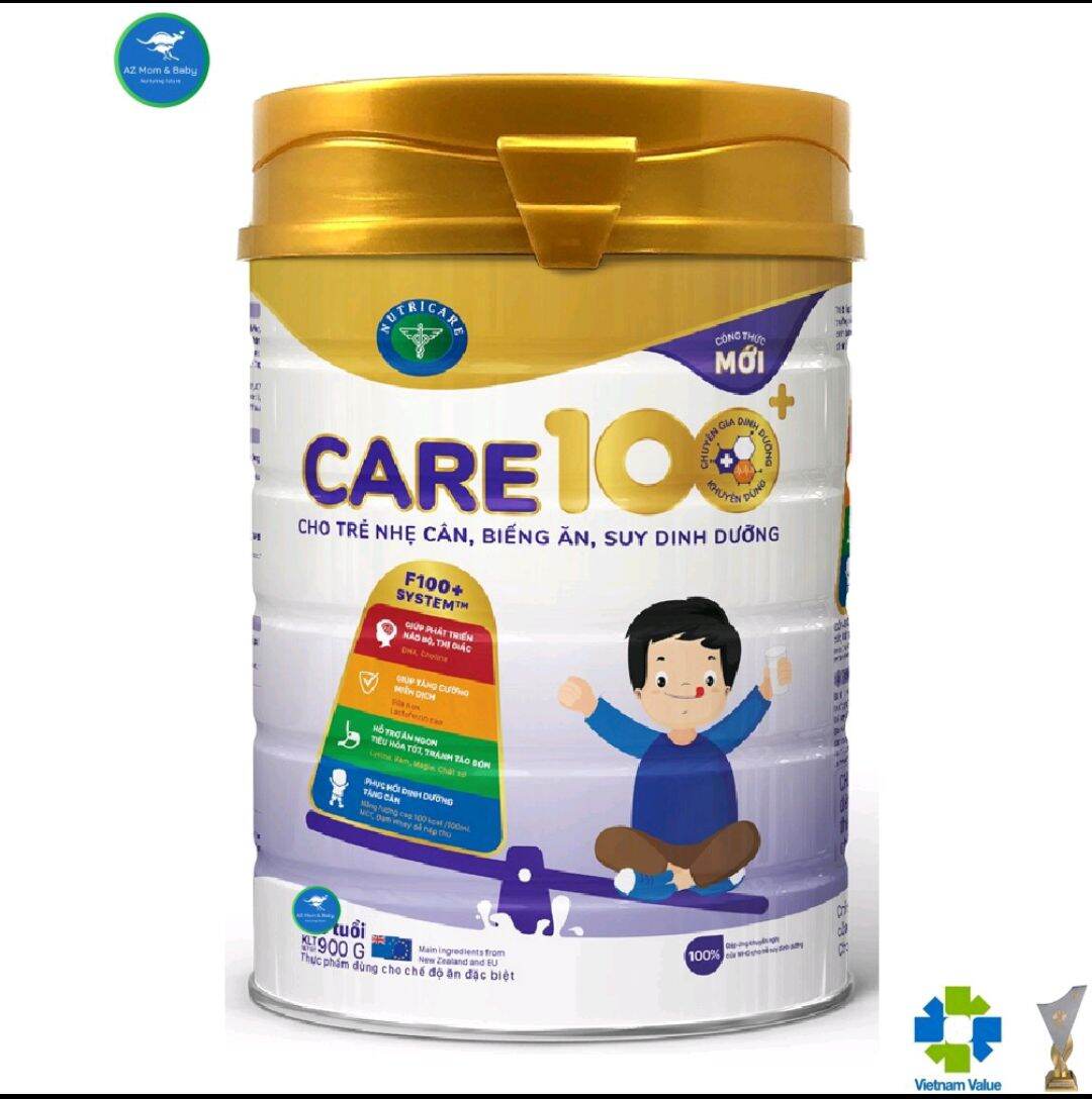 Sữa bột care 100+ 900g date 2023