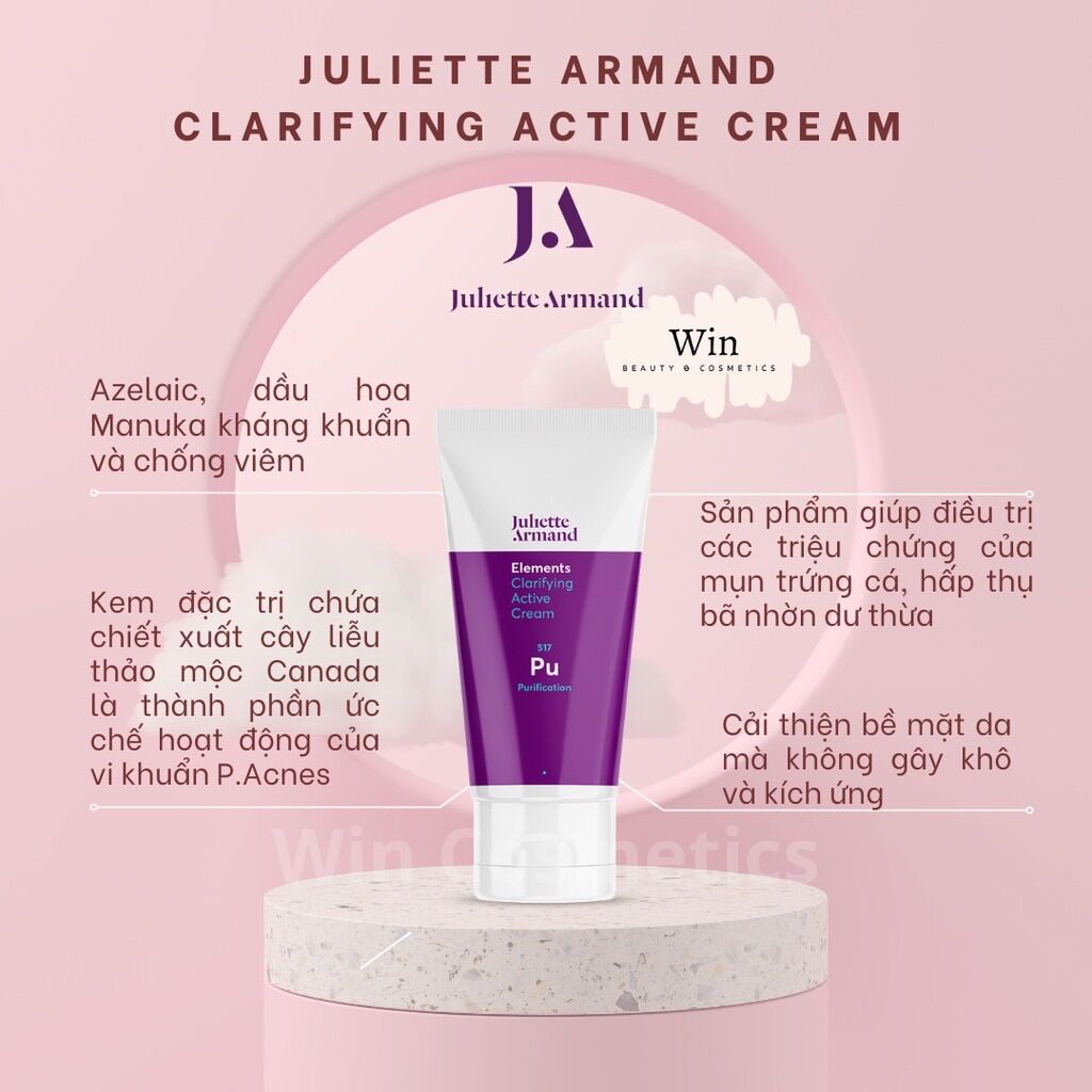 Kem dưỡng Juliette Armand dành cho da mụn toàn năng Clarifying Active Cream