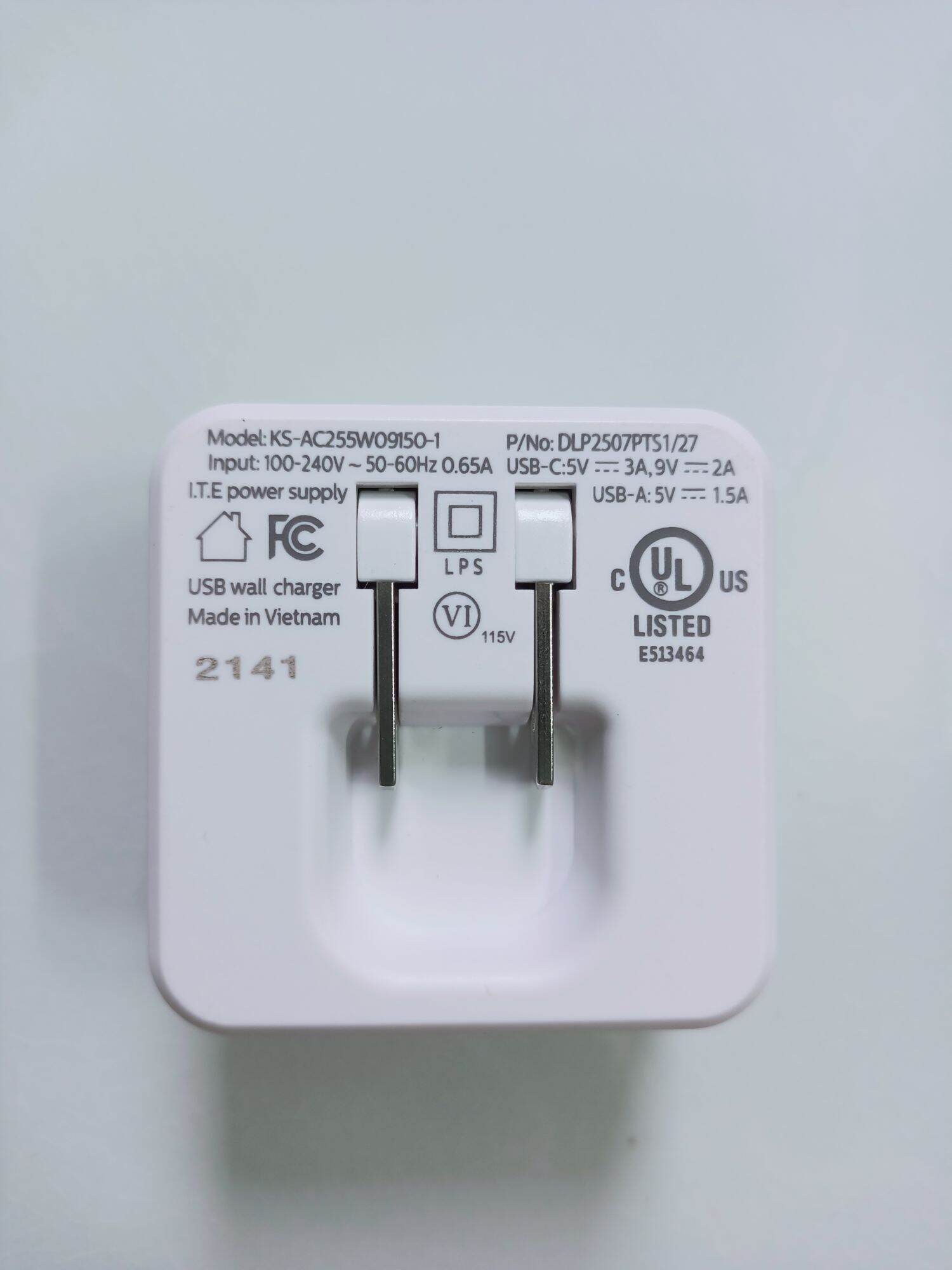Cốc sạc nhanh Philips chính hãng, 2 cổng ra usb và type c