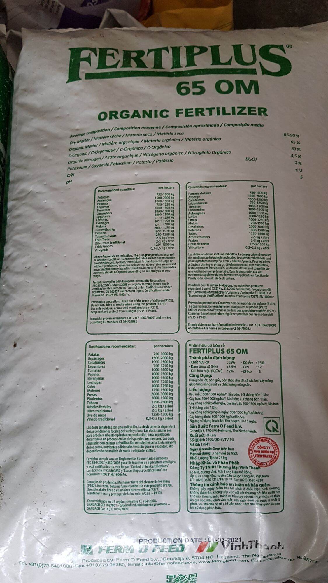Phân bón ORGANIC xanh (1kg)