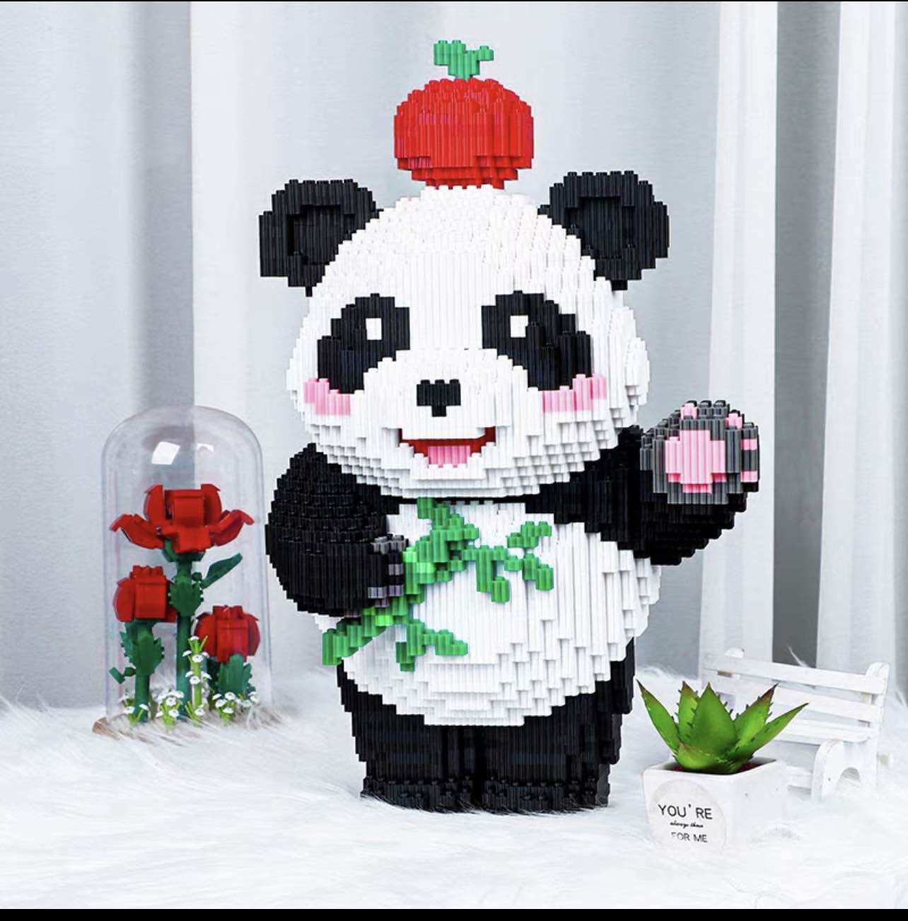 [TẶNG BÚA 🔨 ] MÔ HÌNH LẮP RÁP GẤU TRÚC 40CM/MÔ HÌNH LẮP RÁP CỠ LỚN