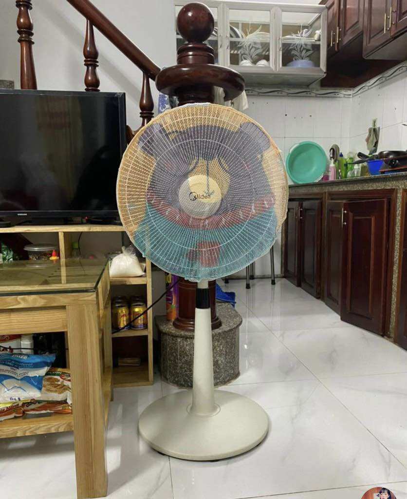 Áo lưới bao quạt giảm bụi