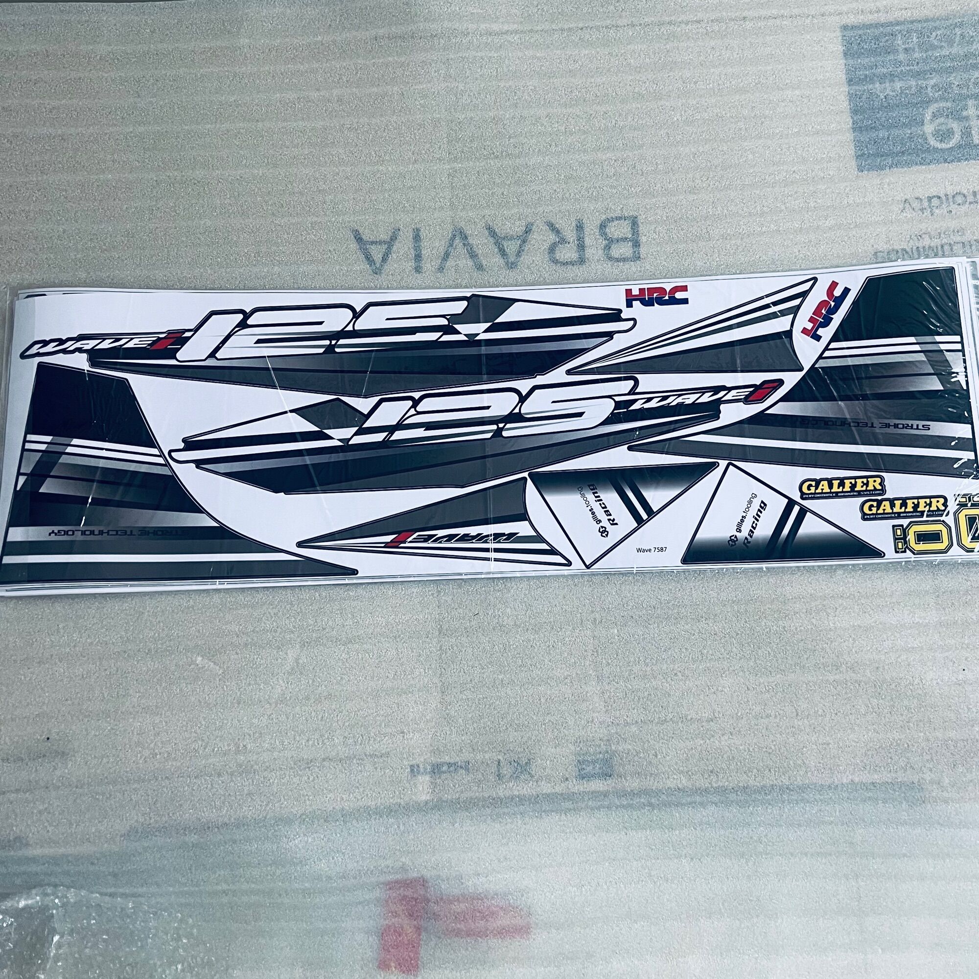 Team tem xe wave 125i dán cho wave 110 50 100 xanh đen