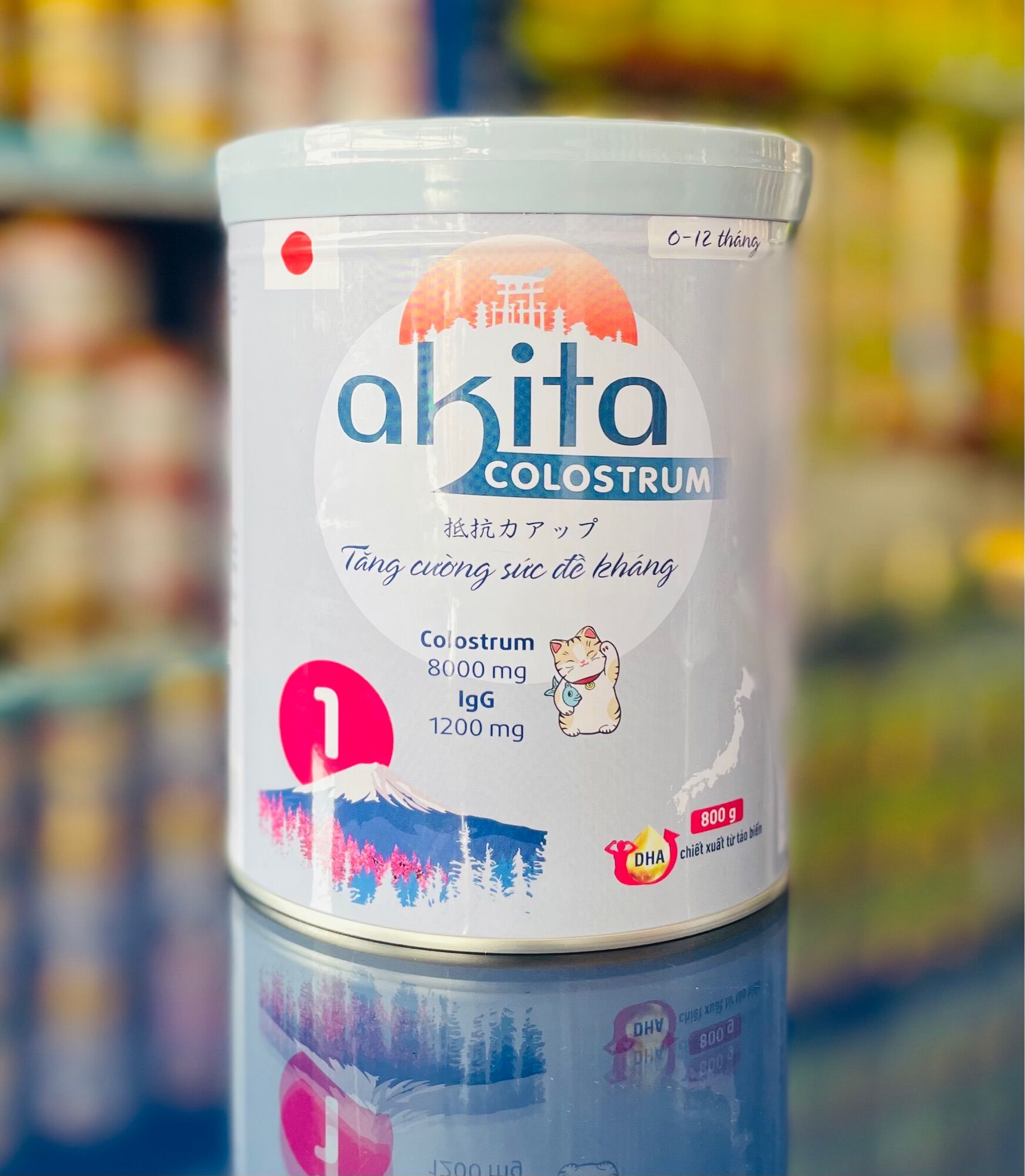 [Combo 3 Lon] Sữa Bột Akita Colostrum Số 1 (800g)
