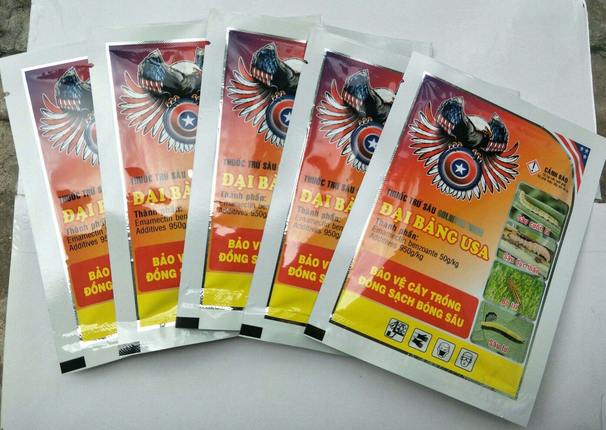Thuốc trừ sâu  sinh học  [Đại Bàng USA] gói 15gr trừ sâu nhện rầy rệp ruồi vàng bọ trĩ chuyên dùng cho cây  kiểng lúa rau màu