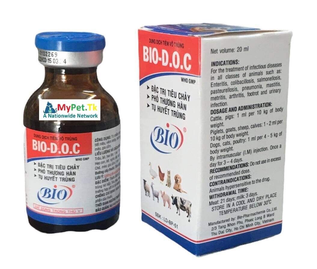 BIO DOC 20ml - tiêu chảy, phó thương hàn, tụ huyết trùng, sưng phù đầu gà 20 ML