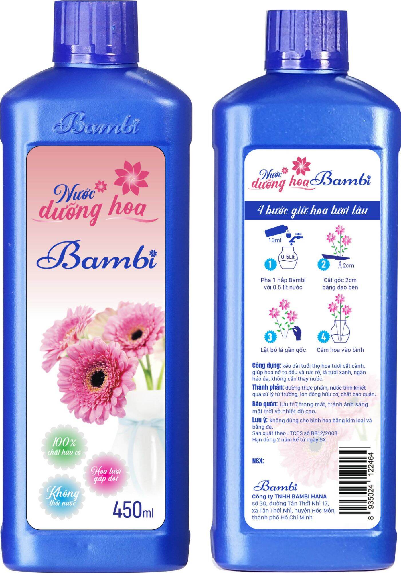 Thuốc nước dưỡng hoa tươi lâu Bambi 450ml