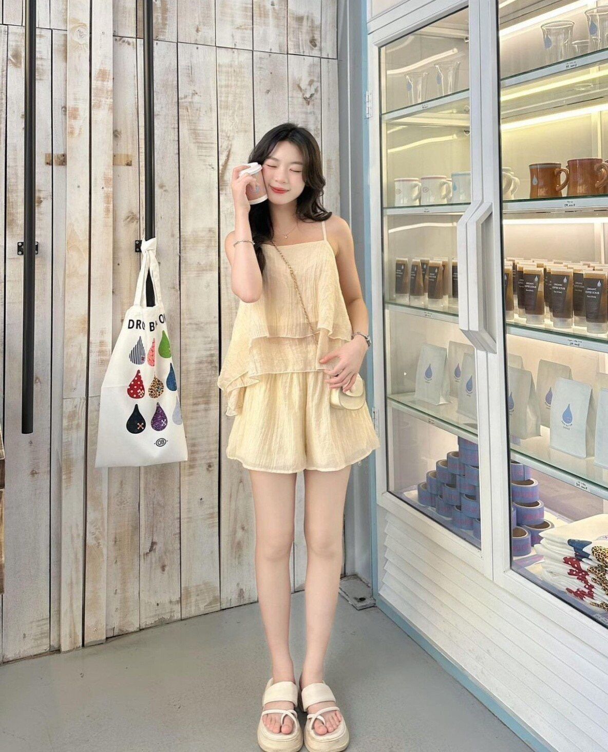 BỘ 2 DÂY KÈM QUẦN SHORT ĐŨI TƠ MỀM