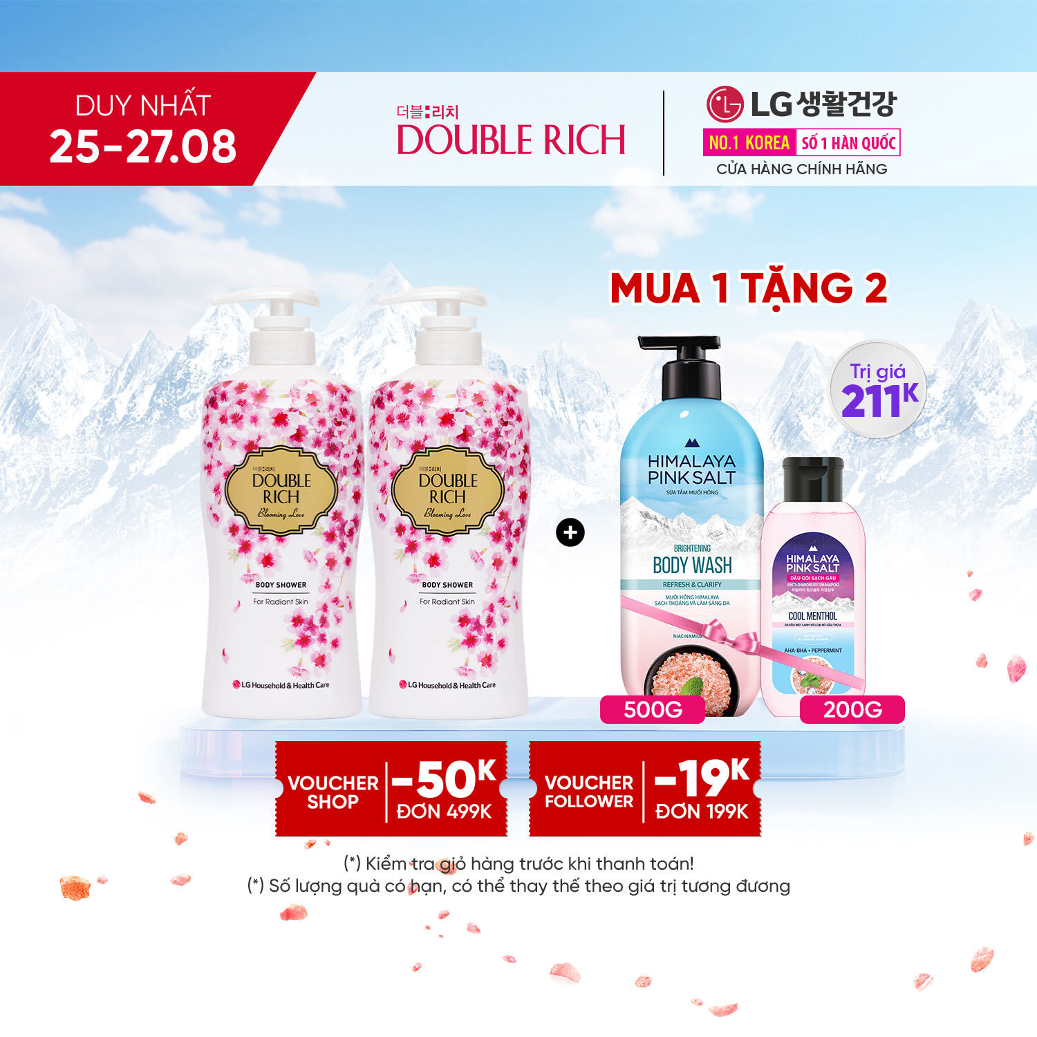 Combo 2 Sữa tắm Double Rich hương hoa chiết xuất từ thiên nhiên - Blooming Love
