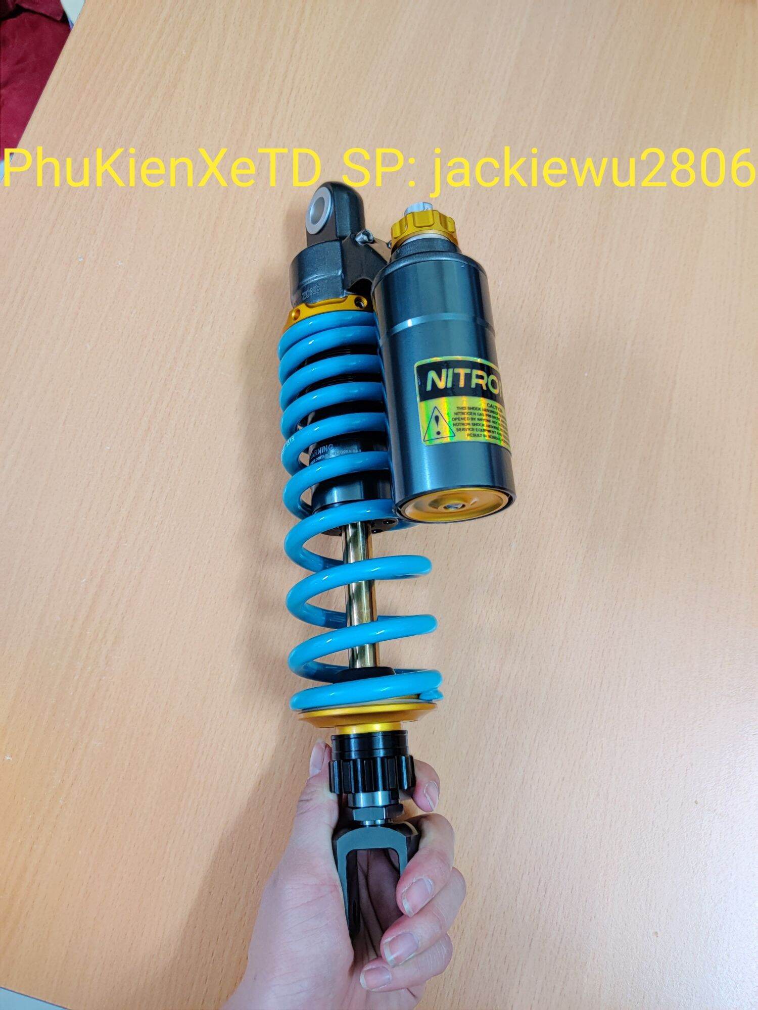 Phuộc bình dầu 2 cây tăng chỉnh thật gắn AB NOUVO 4 5  PCX FELIZ SHARK IMPULSE