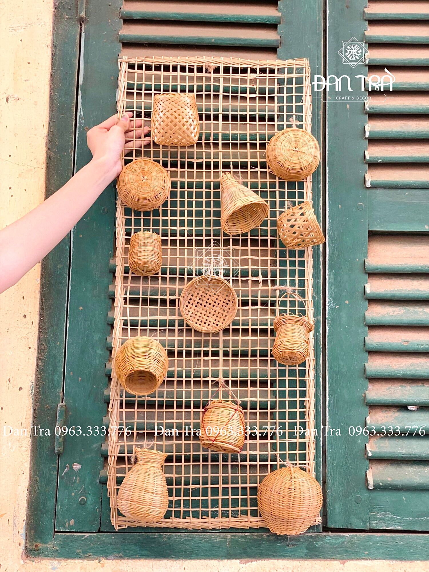 Mành tre 12 món thôn quê việt nam - mành tre treo tường quán ăn - mành tre decor dễ thương đan trà - decor mây tre đan