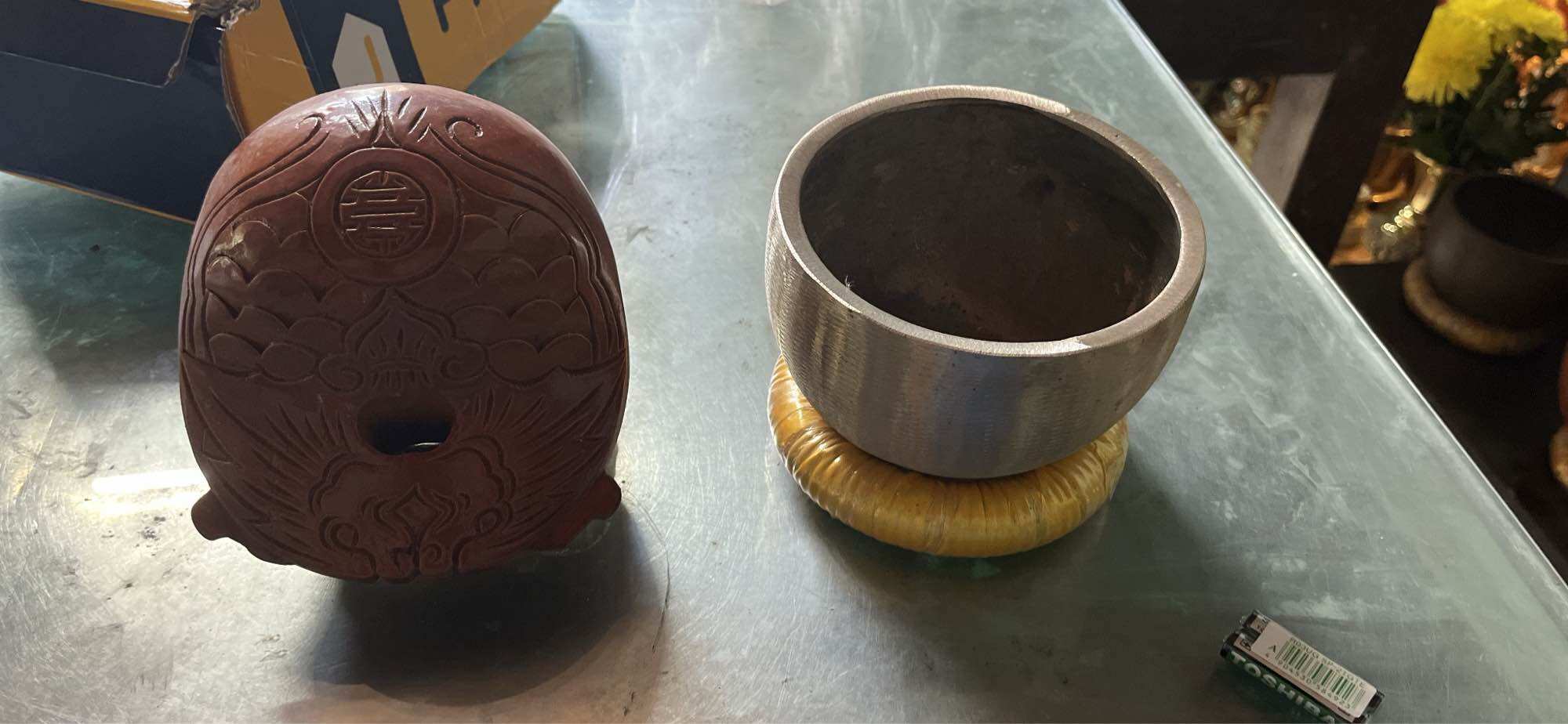 Bộ chuông mỏ tụng kinh 2tay, 2,5tay(12cm, 15cm)