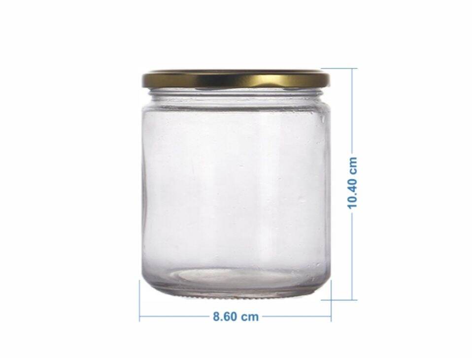 Hủ thủy tinh 500ml miệng rộng - thân trụ tròn dáng cao - dáng lùn thân to