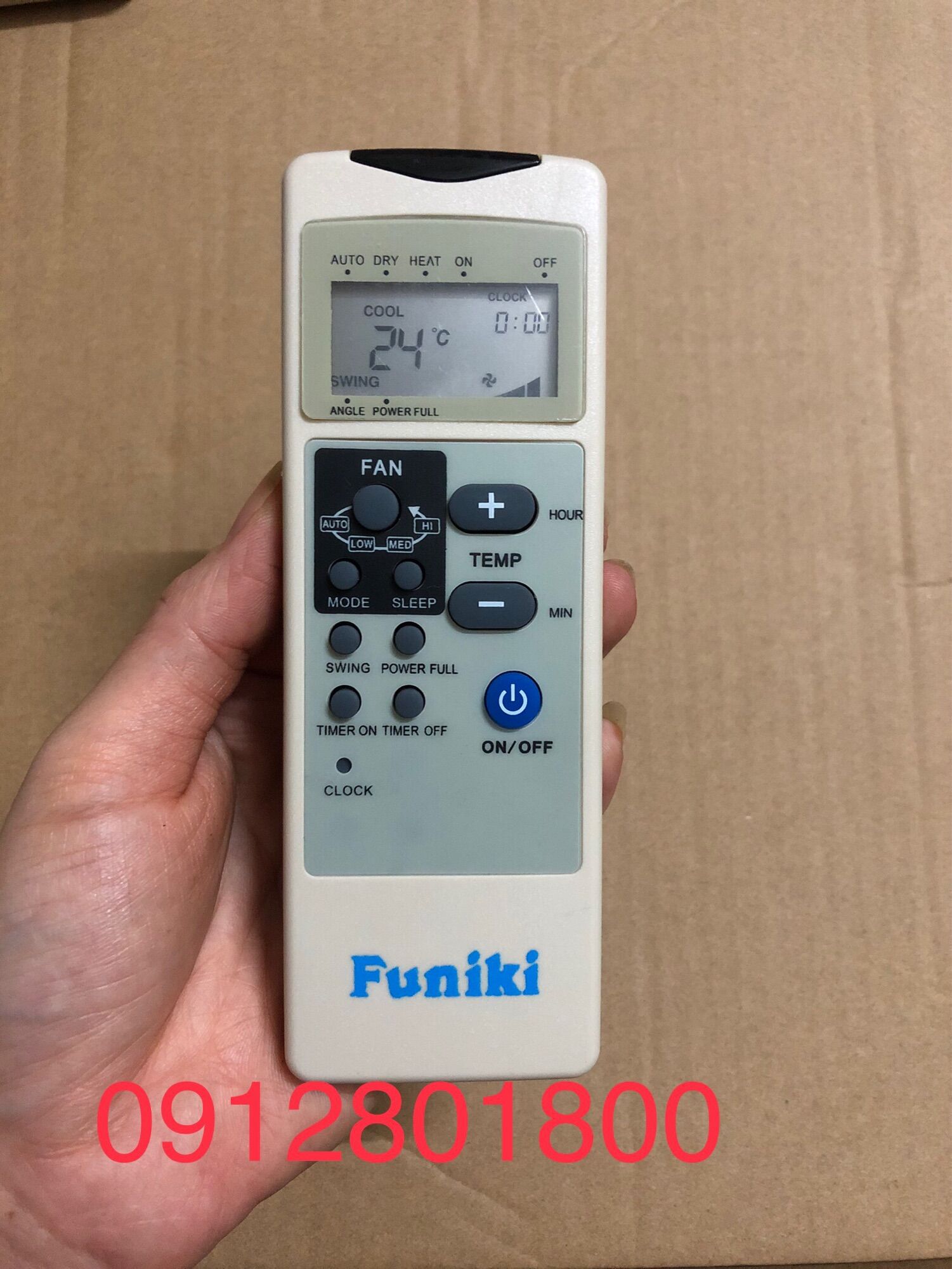 Điều khiển điều hòa Funiki đời cũ, remote máy lạnh Funiki đời cổ