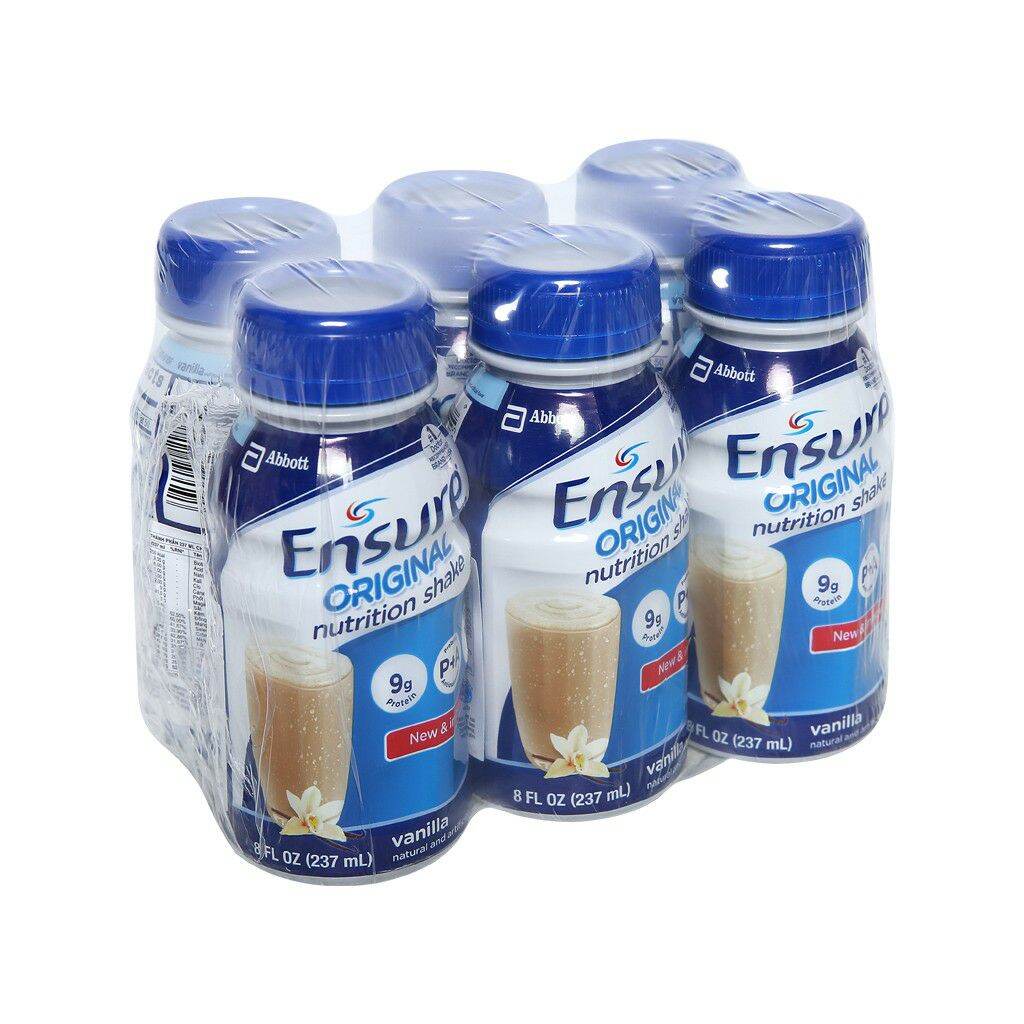 [Date 07/2023] Lốc 6 chai sữa Ensure Vani 237ml/ chai