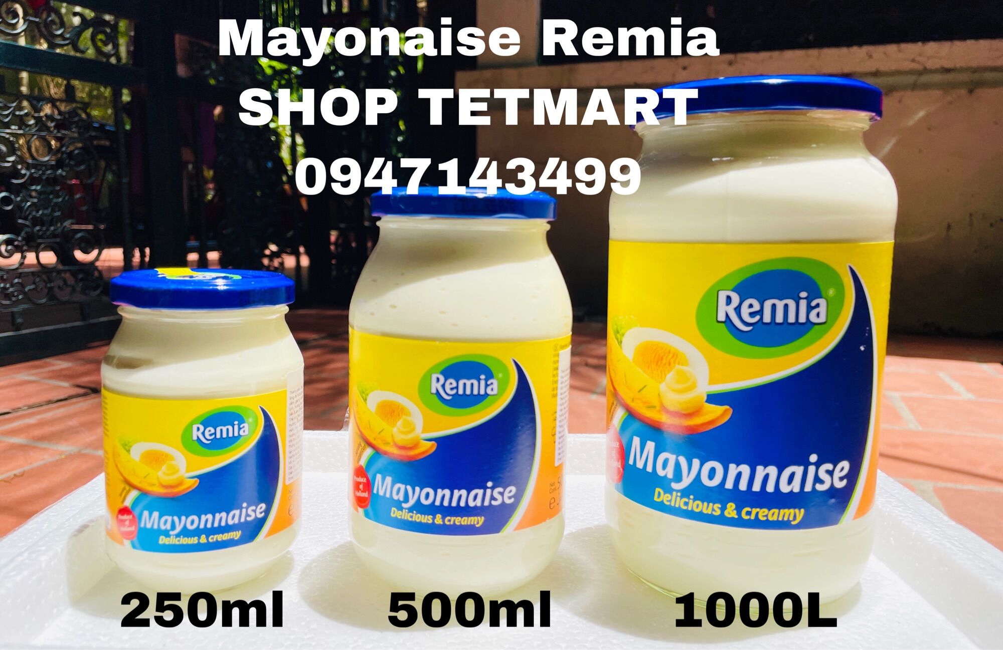Sốt Mayonaise Remia 1L [Nhập khẩu Hà Lan]