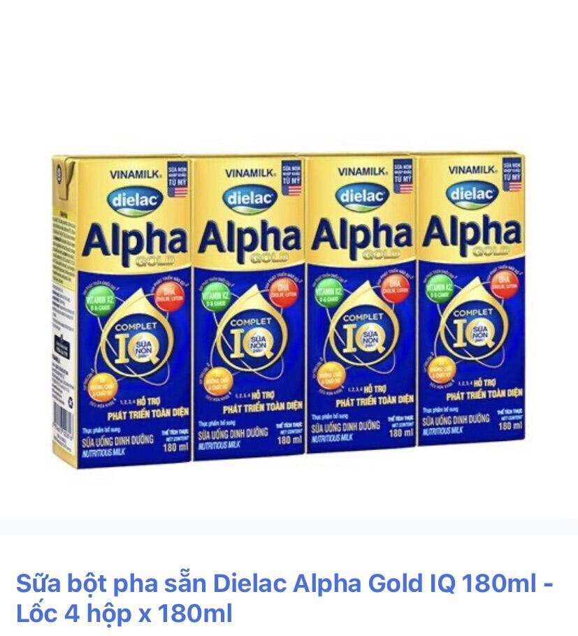 Thùng 48 hộp sữa bột pha sẵn dielac alpha gold iq 180ml - ảnh sản phẩm 2