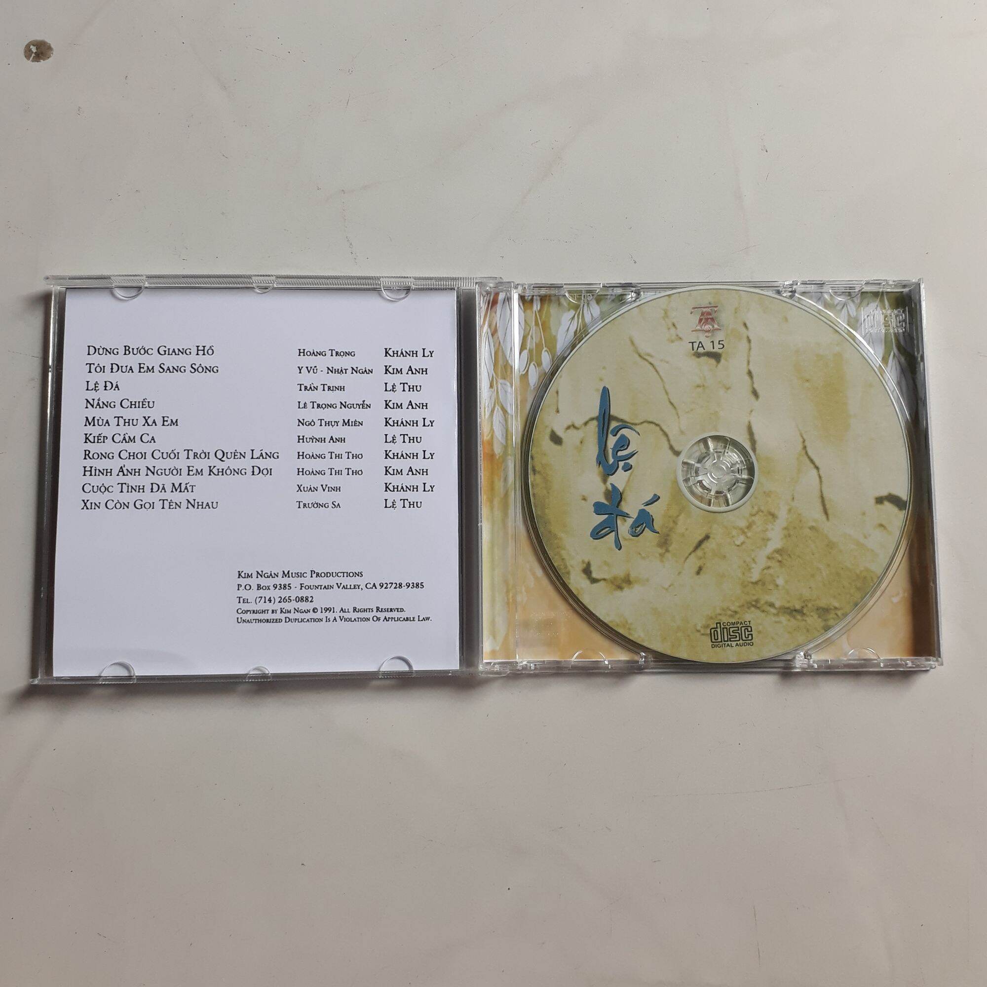 Cd Khánh Ly Lệ Thu LỆ ĐÁ full box f1
