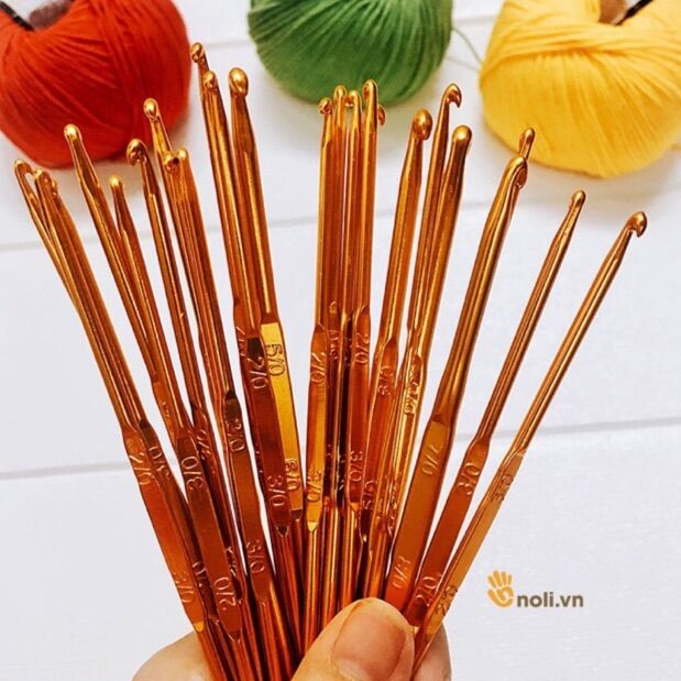 Golden Handle Double Head Crochet Hook