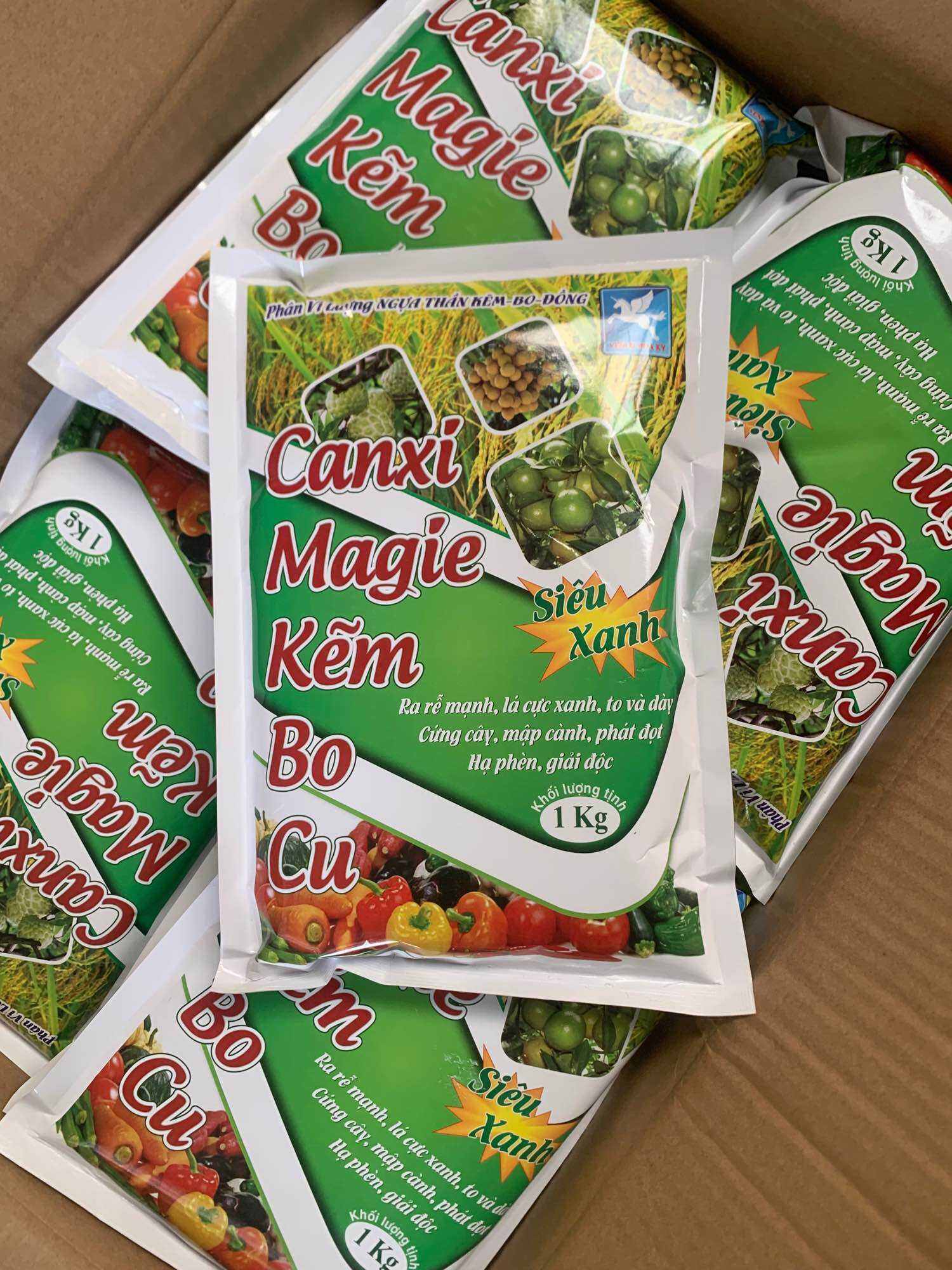 Phân bón Ngựa thần Canxi-Magie-Kẽm-Bo- Đồng [bao 1kg]