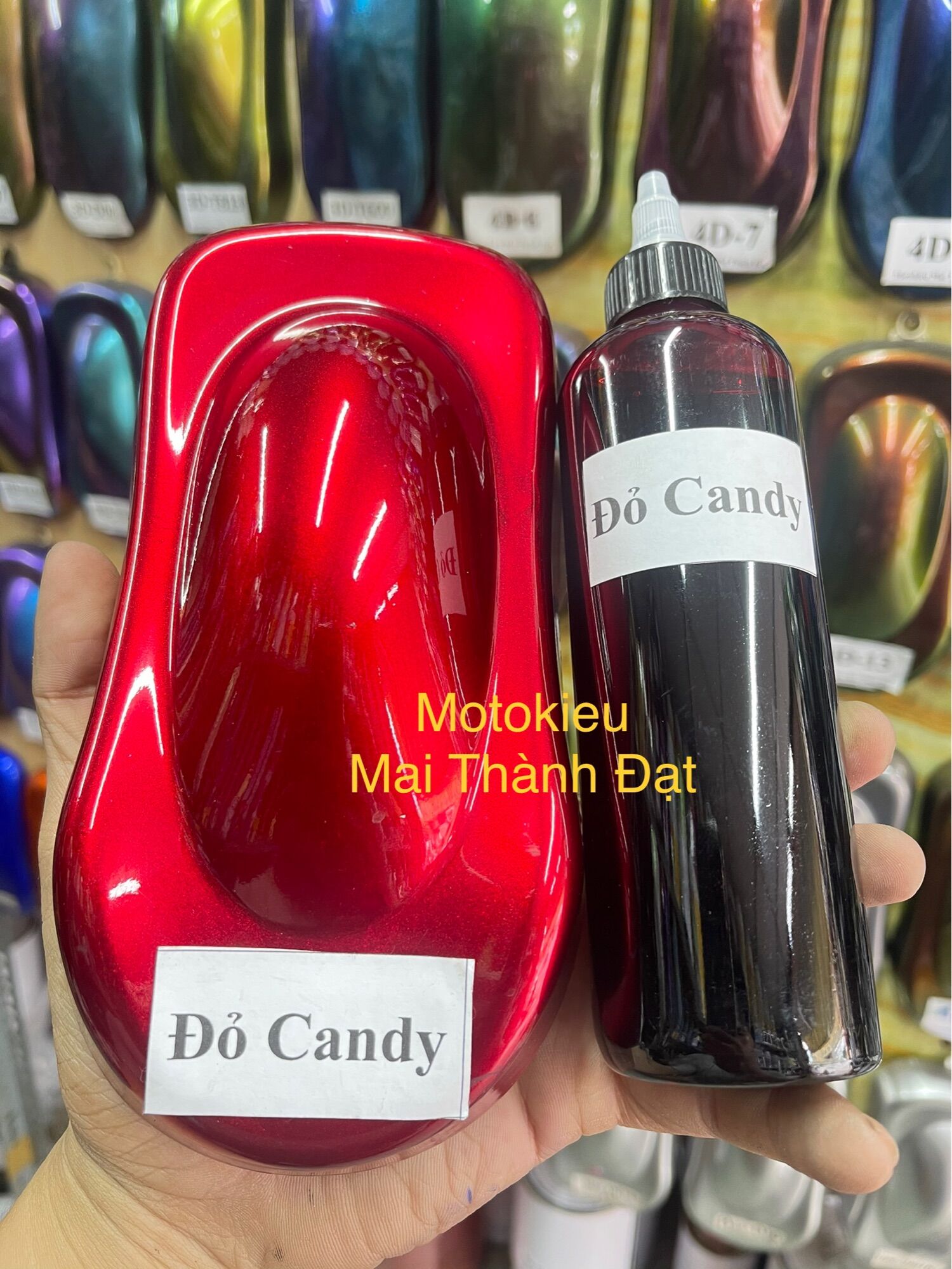 Màu sơn Đỏ Candy 1K ( Phủ Bóng ) ( Sơn oto Xe máy )MaiThànhĐạt