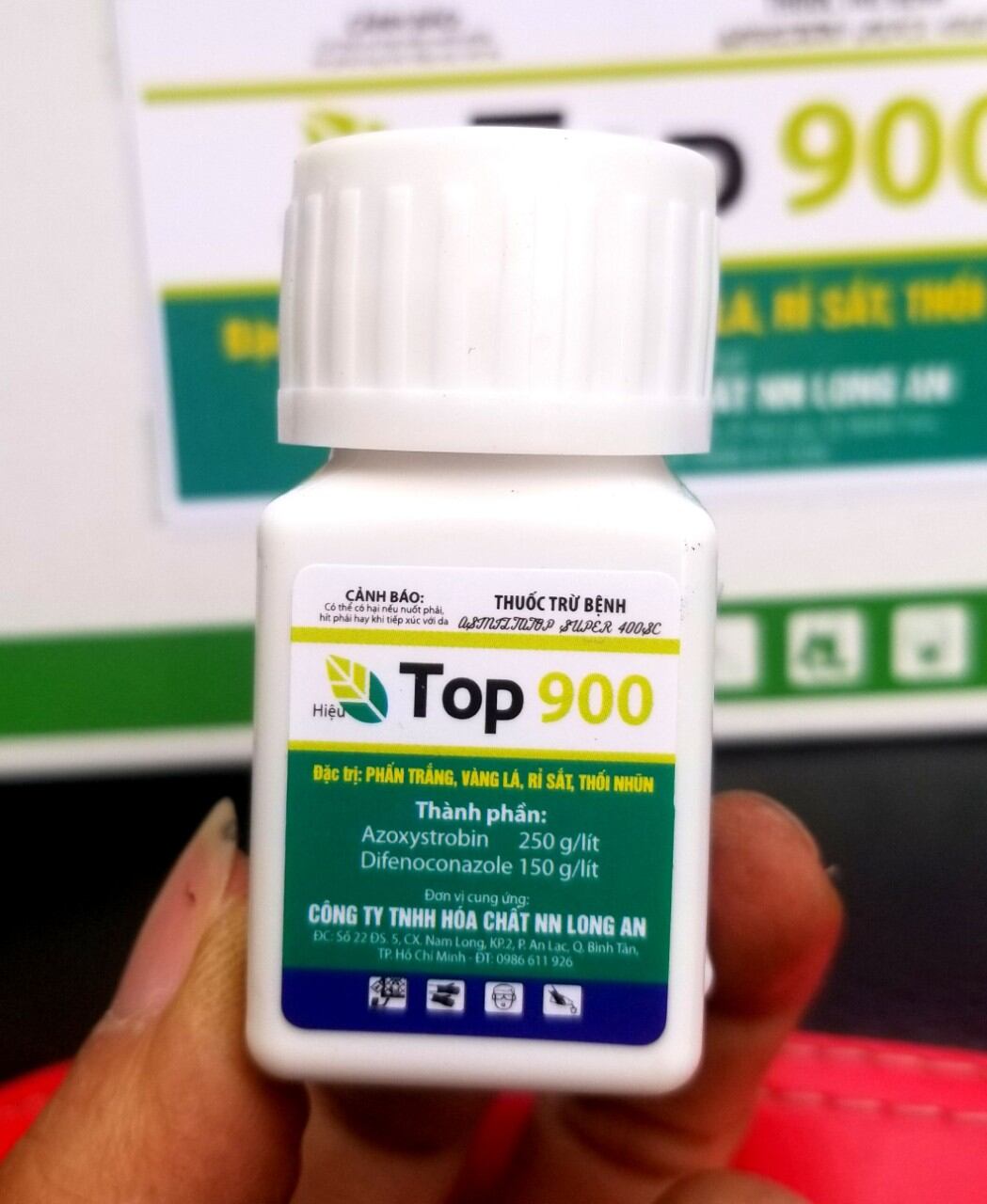 Asmiltop super 12,5ml. Top 900. Đặc trị đốm lá, vàng lá dưa, cà chua, phấn trắng hoa hồng, rỉ sắt ngô
