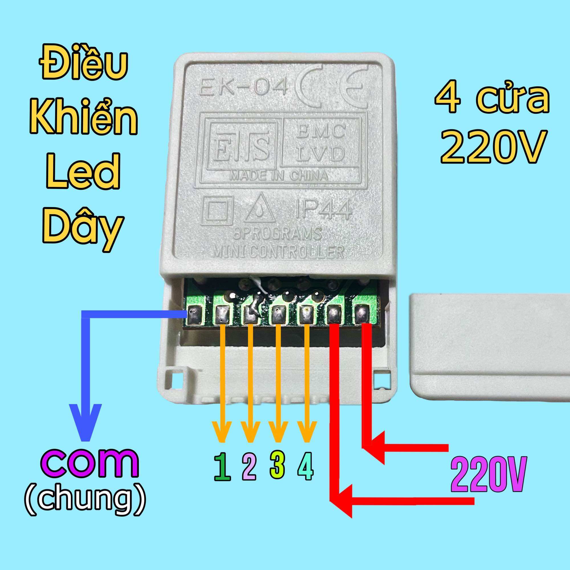 10 mạch điều khiển ngôi Sao 4 cổng 220v