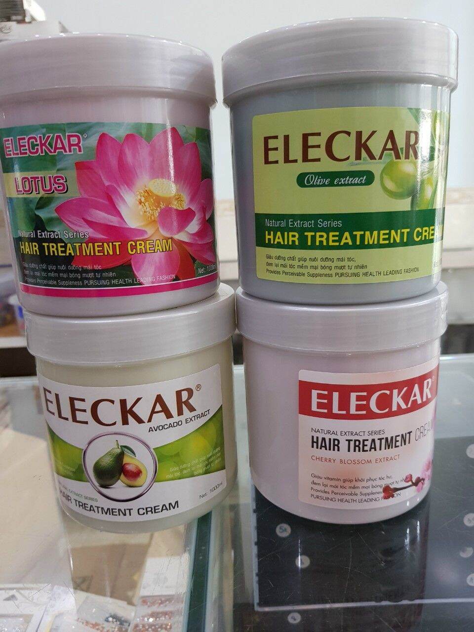 Hấp dầu, ủ lạnh tóc ELECKAR OLIVE 1000ml (Tặng kèm trùm tóc)