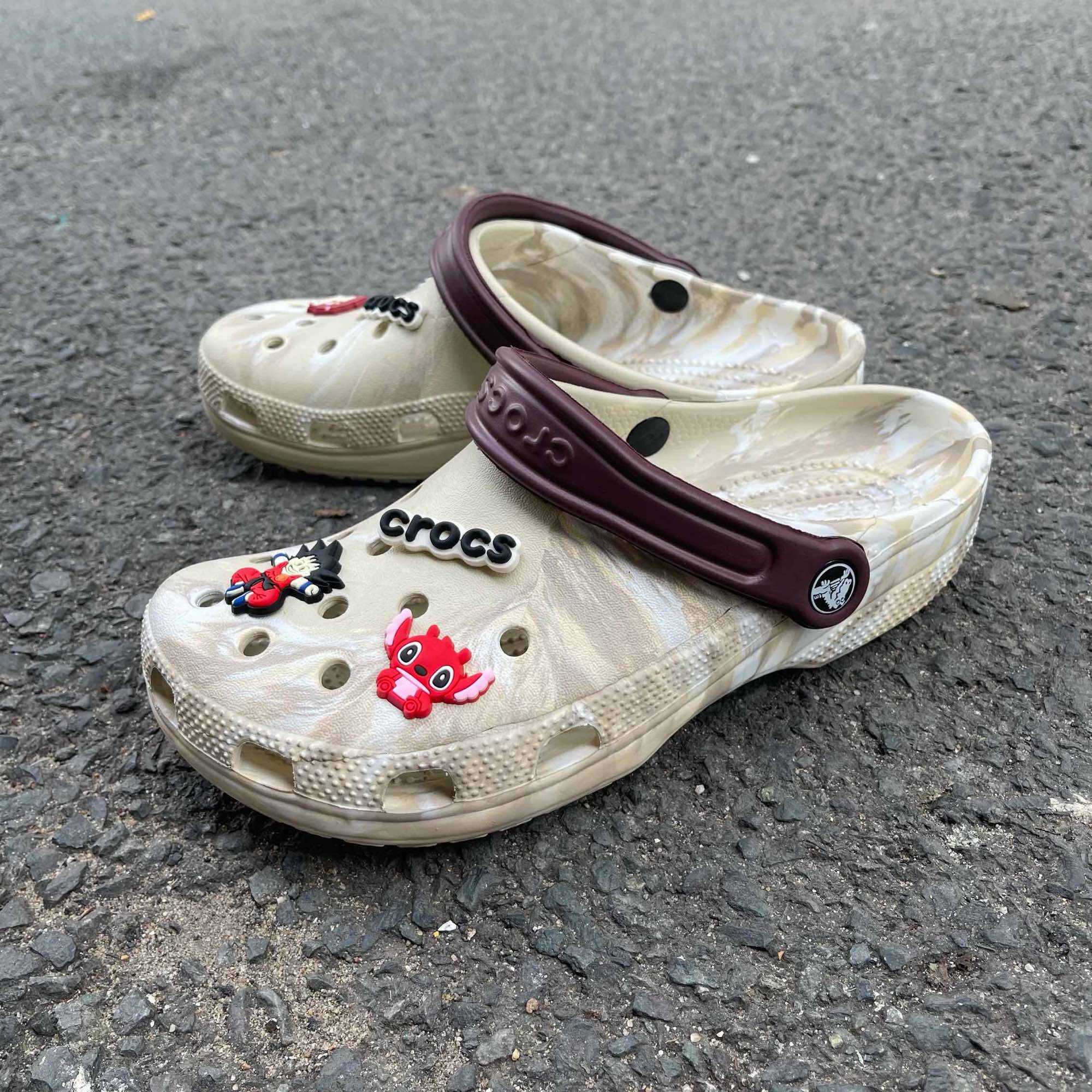 [Hàng chính hãng lỗi cắt V] Dép sục crocs màu loang cực đẹp dép cross màu loang nam nữ tự tin khoe c