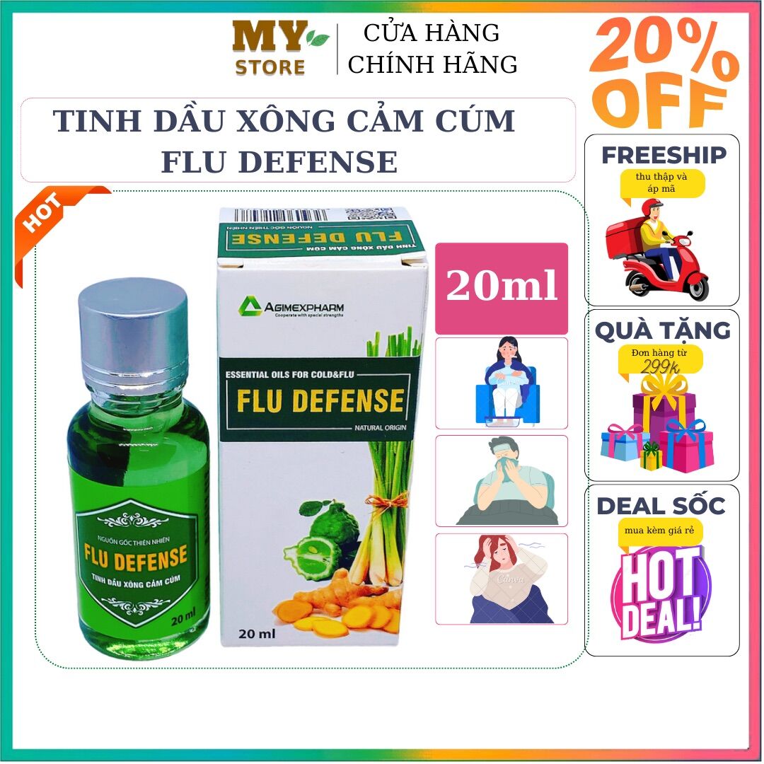 Tinh dầu xông cảm cúm flu denfense 20ml
