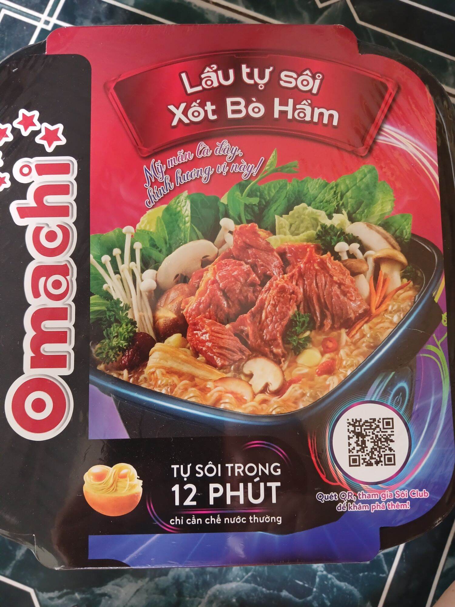  Lẩu tự sôi Omachi vị Xốt Bò Hầm 273g 