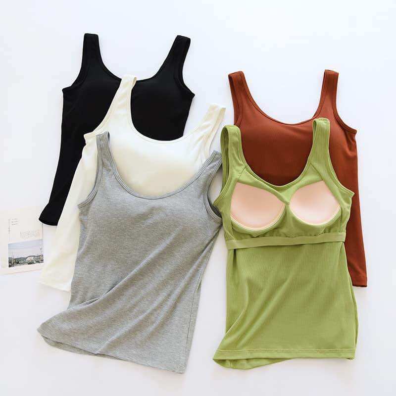 Áo 3 lỗ nữ, áo thun 3 lỗ có mút ngực