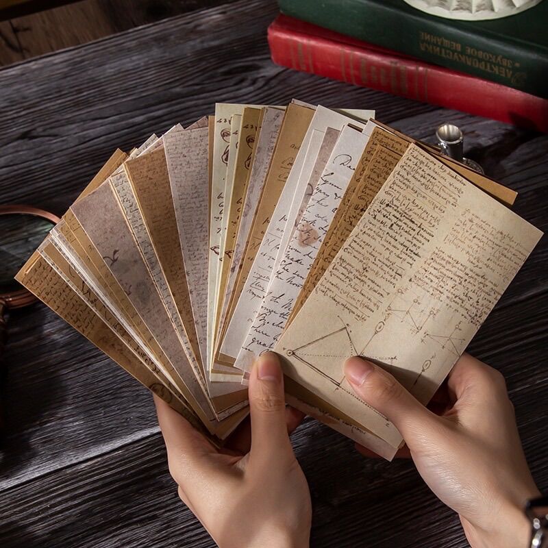 Set Giấy Trang Trí Sổ Phong Cách Vintage Cổ Điển