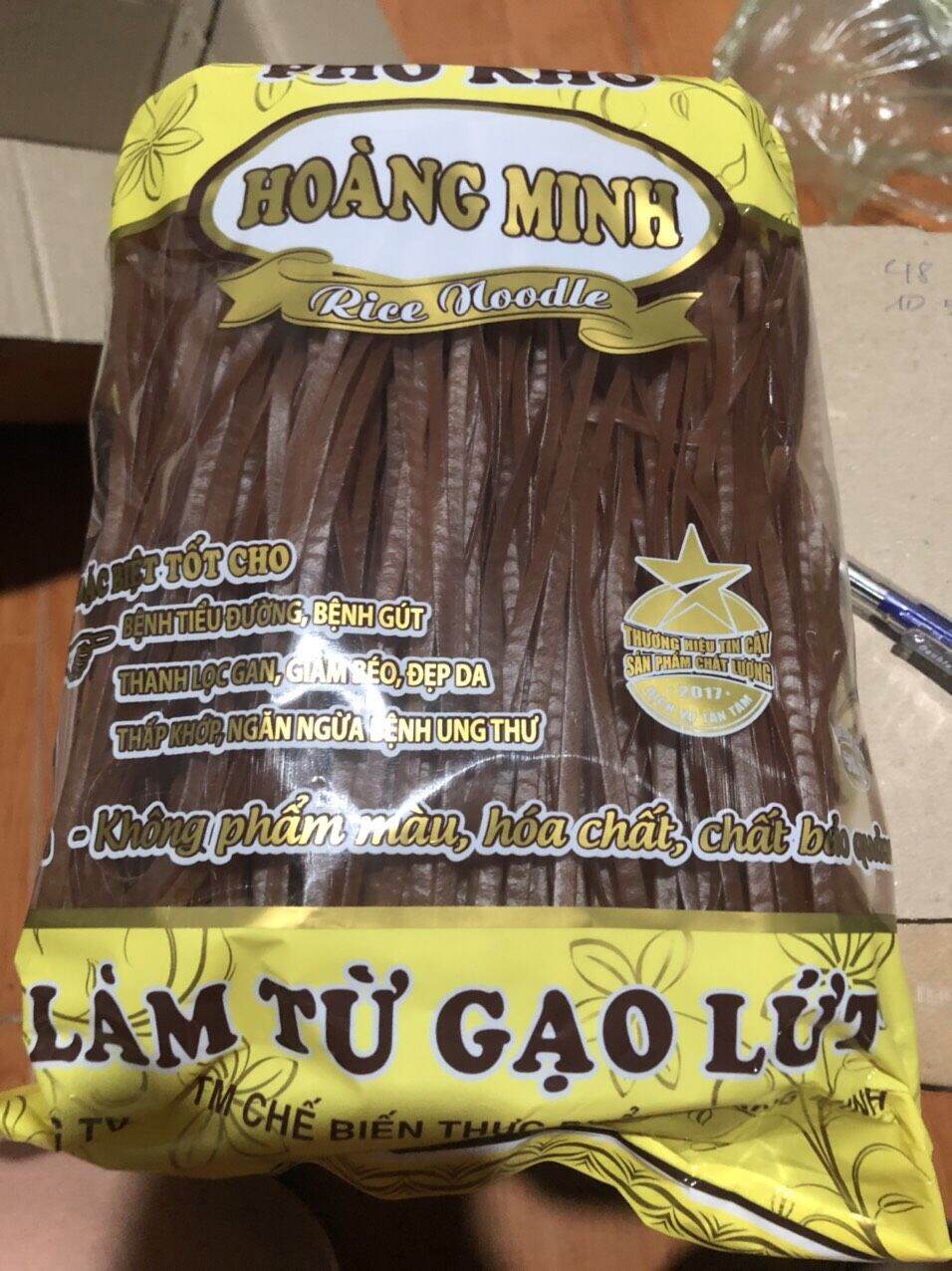 Mỳ phở gạo lứt đỏ Hoàng Minh gói 500g