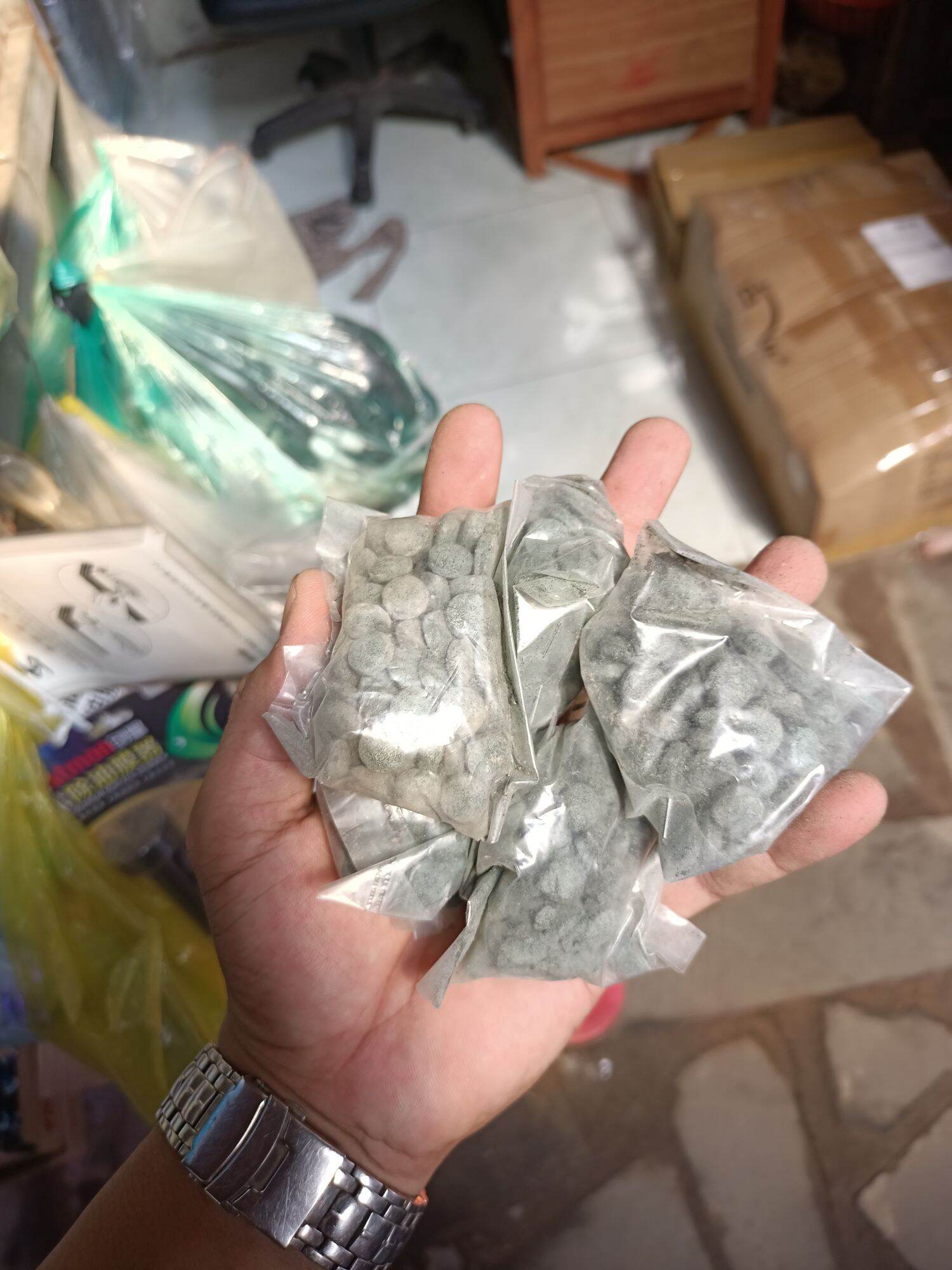 TẢO VIÊN , THỨC ĂN CHO CÁ TÚI 100 VIÊN