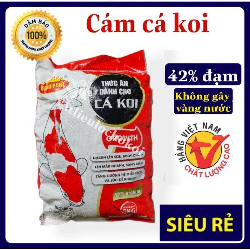 [HCM]cám cá koi king feed thức ăn cá koi 42% đạm bao 5kg