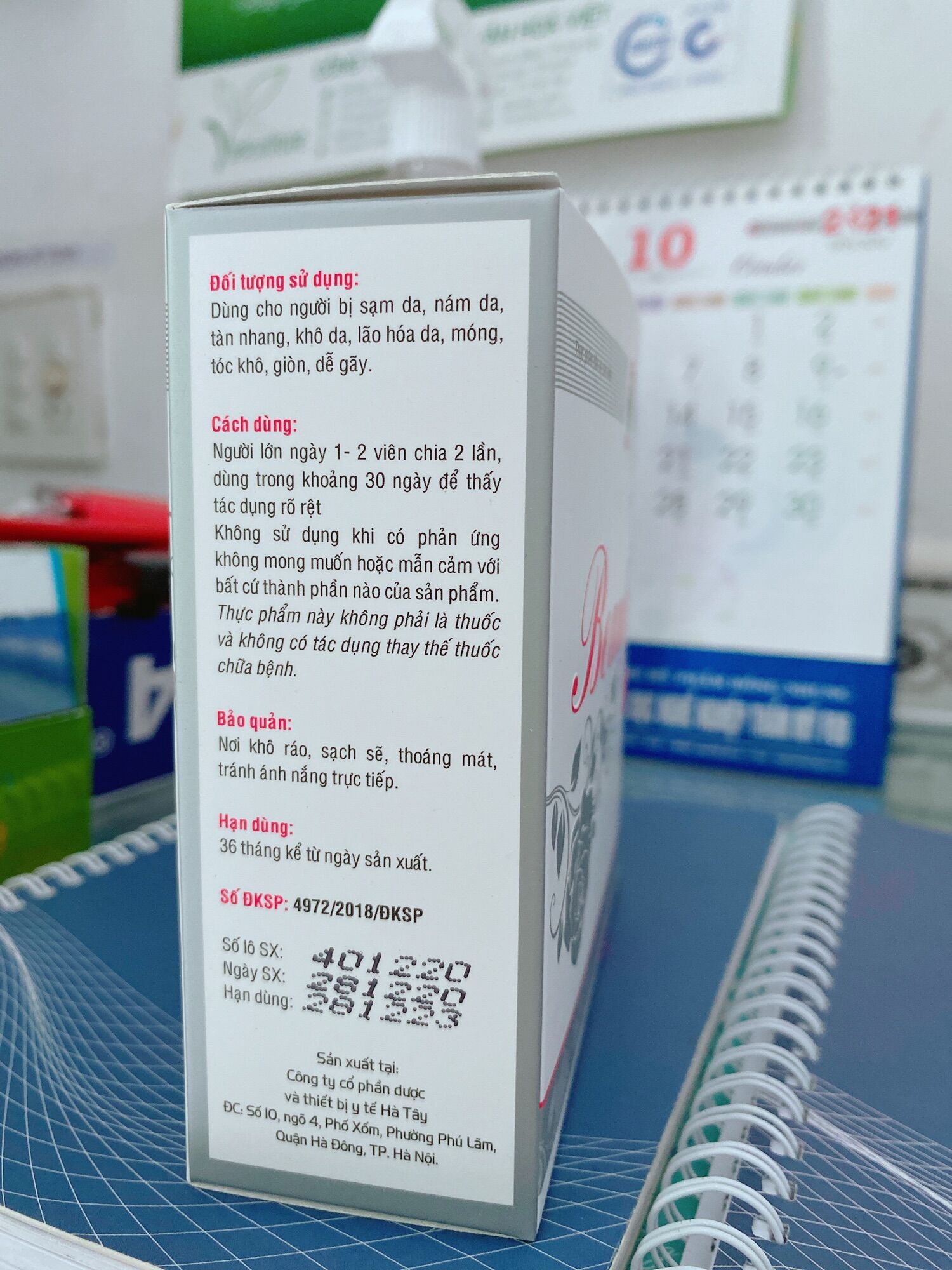 VIÊN UỐNG ĐẸP DA BEAUTY GSV (HỘP 60 VIÊN)