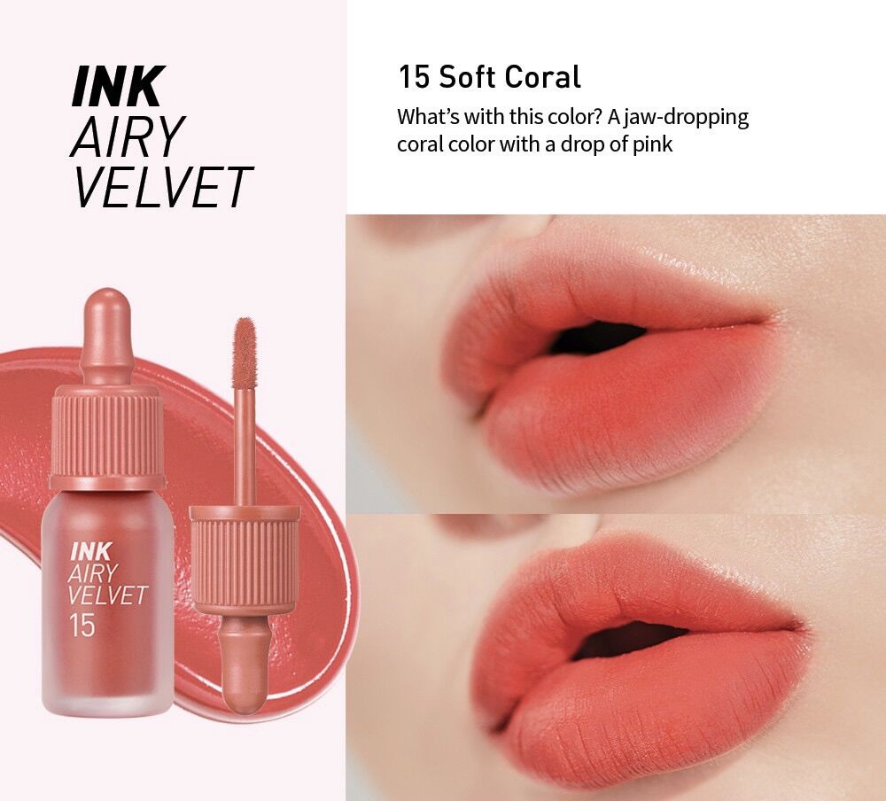 Son peripera ink airy velvet 015 soft coral