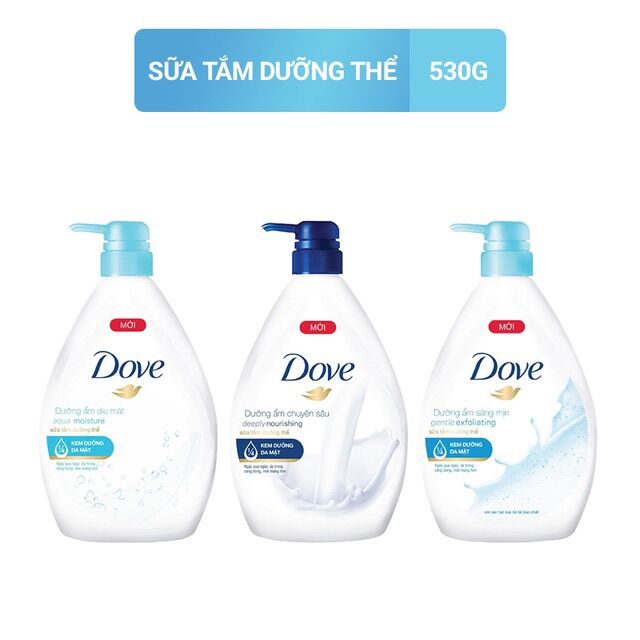 [HCM]Sữa Tắm Dưỡng Ẩm Dove Chai 500ml (x/dam)
