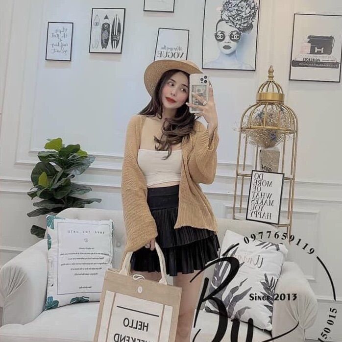 HCM áo khoác len mỏng hàng qc