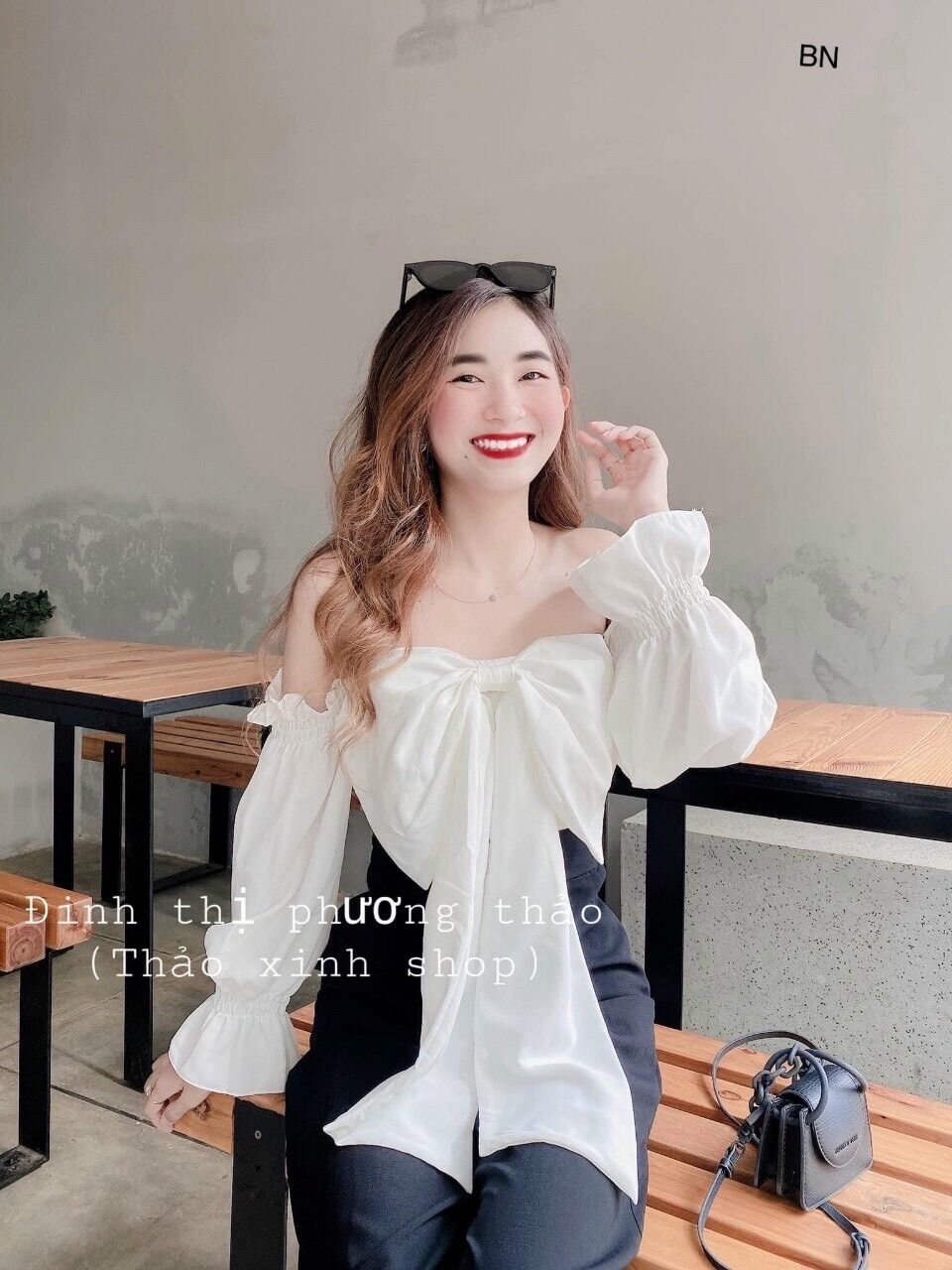 Áo bẹt vai nơ to 30A