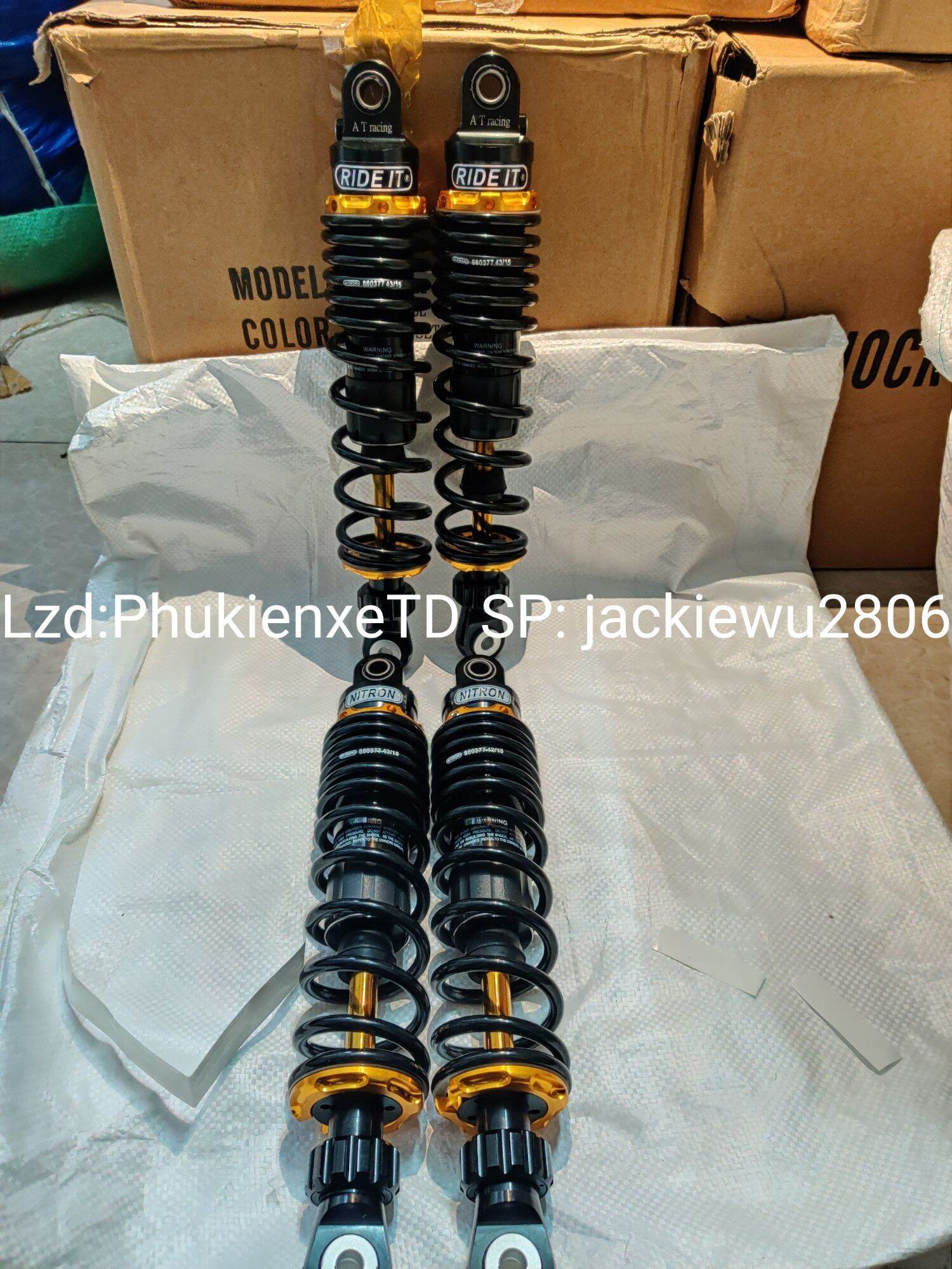 [ Siêu Phẩm 2021] Phuộc Nitron Rite it không bình lò xo đen (33cm) gắn Dream Wave Elegant Galaxy Blade Future Led Axelo Cup các loại