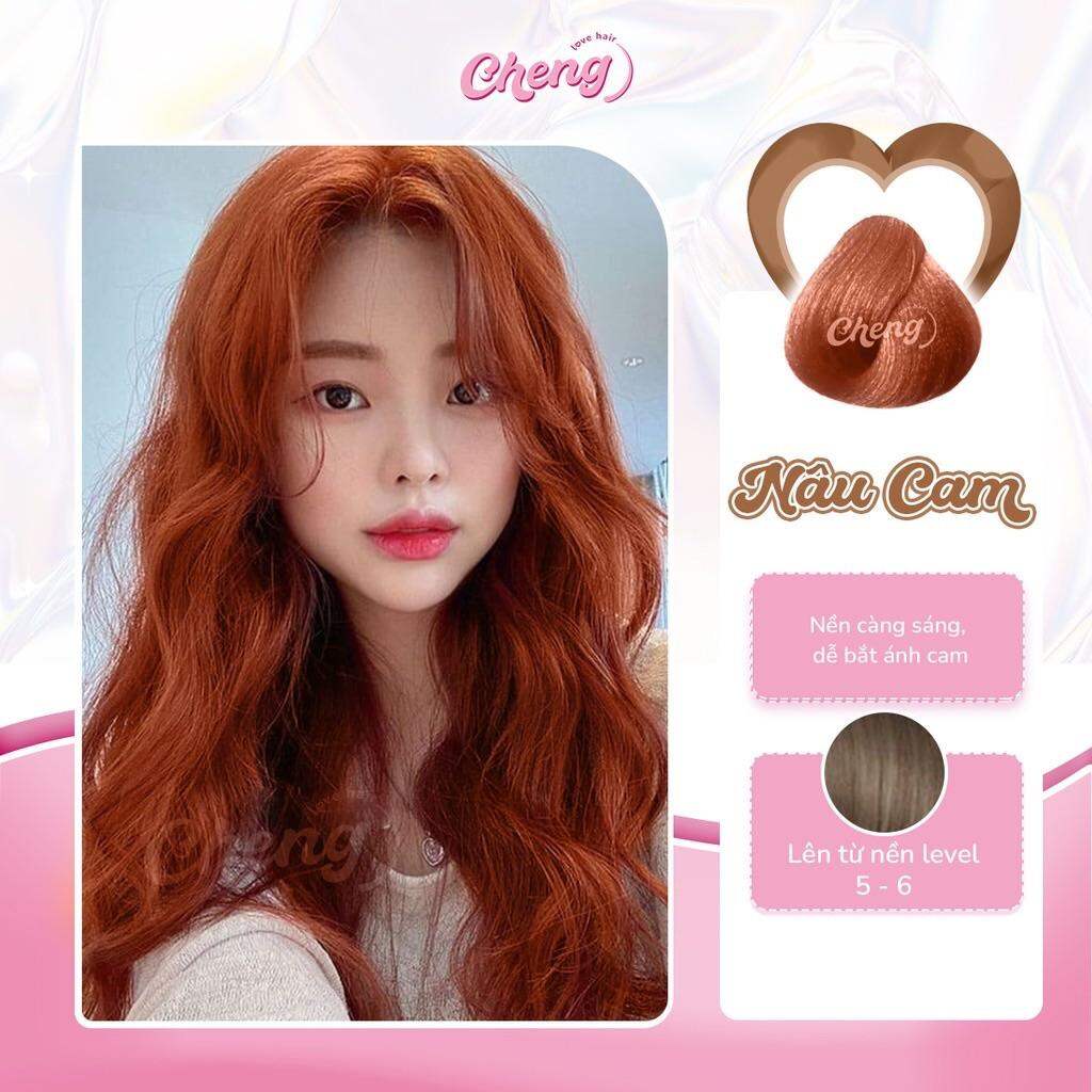 Nhuộm Tóc Màu NÂU CAM Không Tẩy