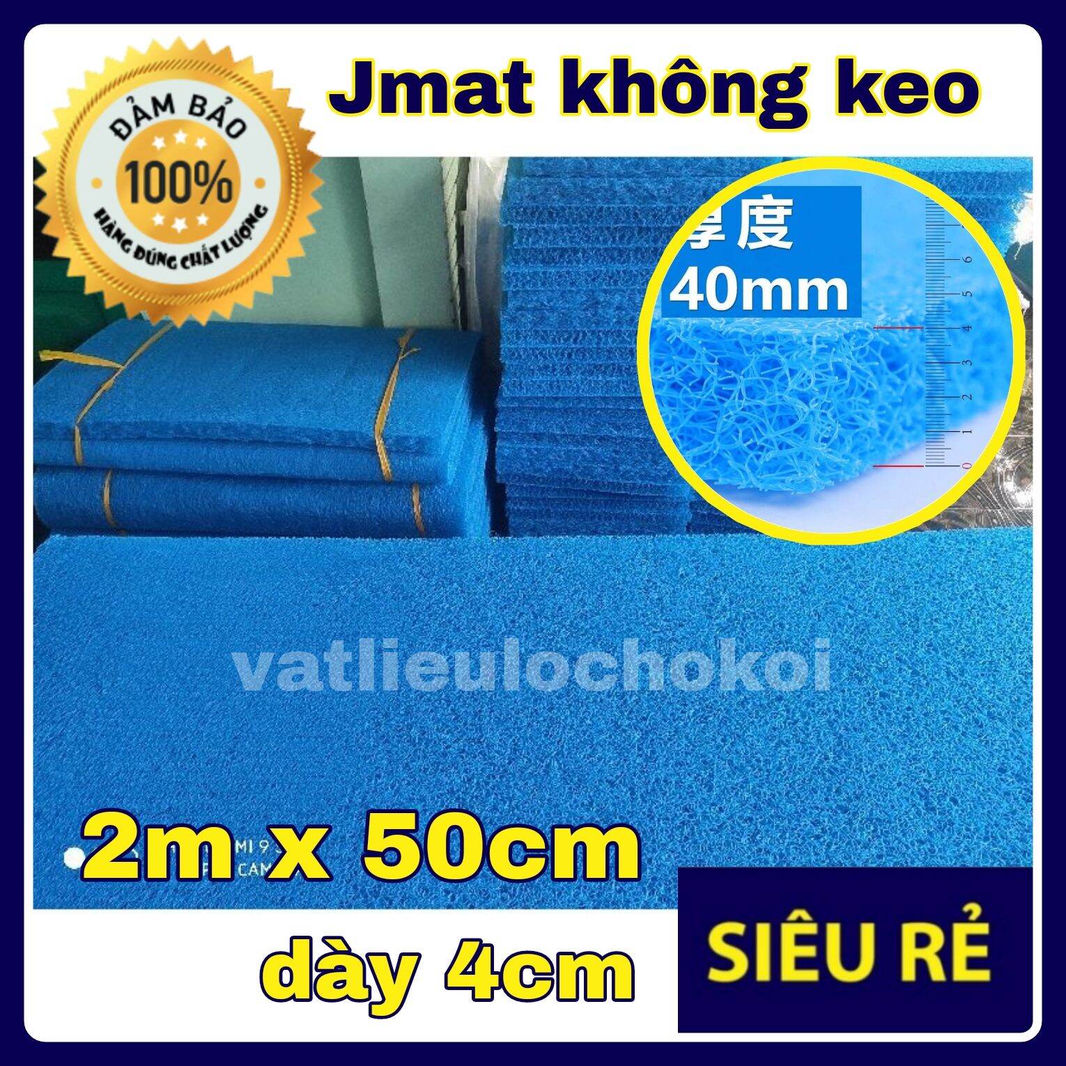 Jmat bùi nhùi không keo 2m x 50cm