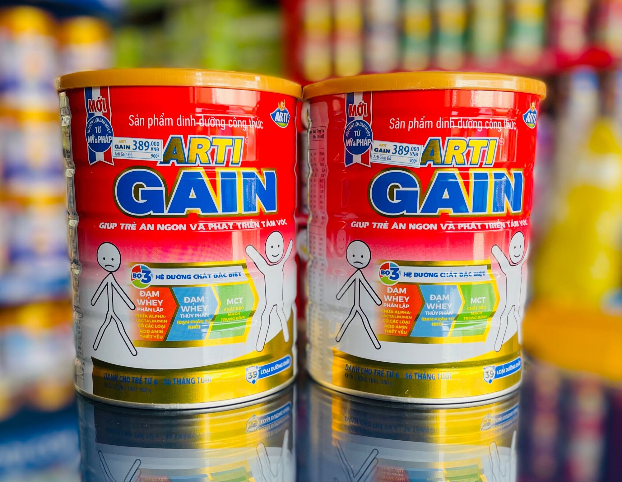 Sữa Bột Arti Gain đỏ cho trẻ Suy dinh dưỡng thấp còi