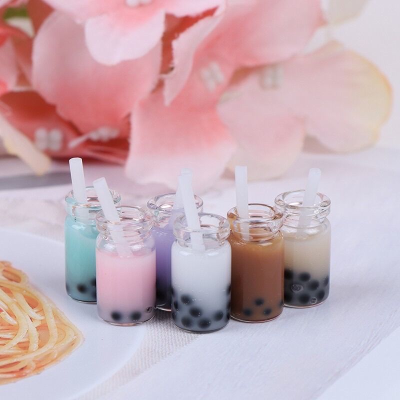 [HCM]Mô hình ly trà sữa trân châu cho nhà búp bê (1 ly thuỷ tinh)