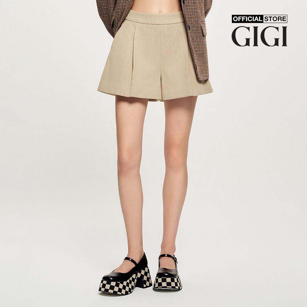 GIGI - Quần shorts ngắn nữ ống rộng xếp li thời trang G3402S232407-02