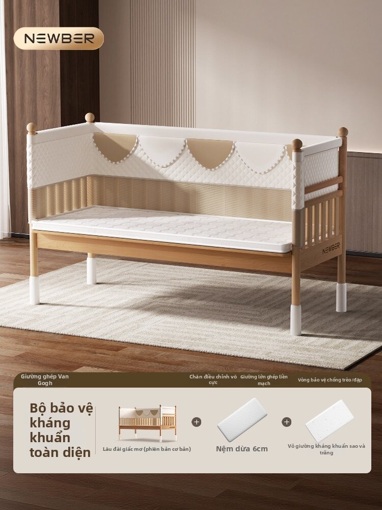 NIUBEIER | Nôi Gỗ Điều Chỉnh Được Cho Bé & Người Lớn